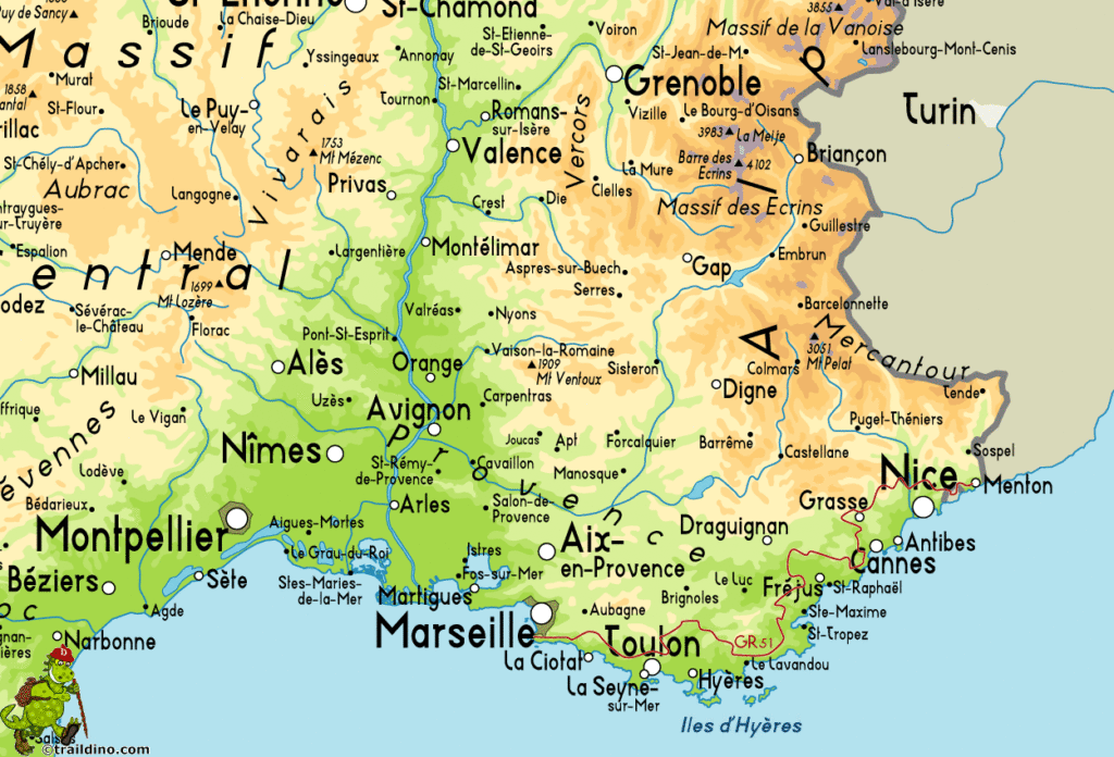sud de la France carte du sud de la France